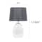 Lalia Home 18" Clear Fluted Glass Bedside Table Lamp with Gray Shade